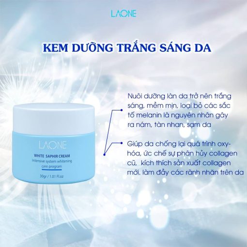 Kem Dưỡng Trắng Da Mờ Nám White Saphir Cream – Laone