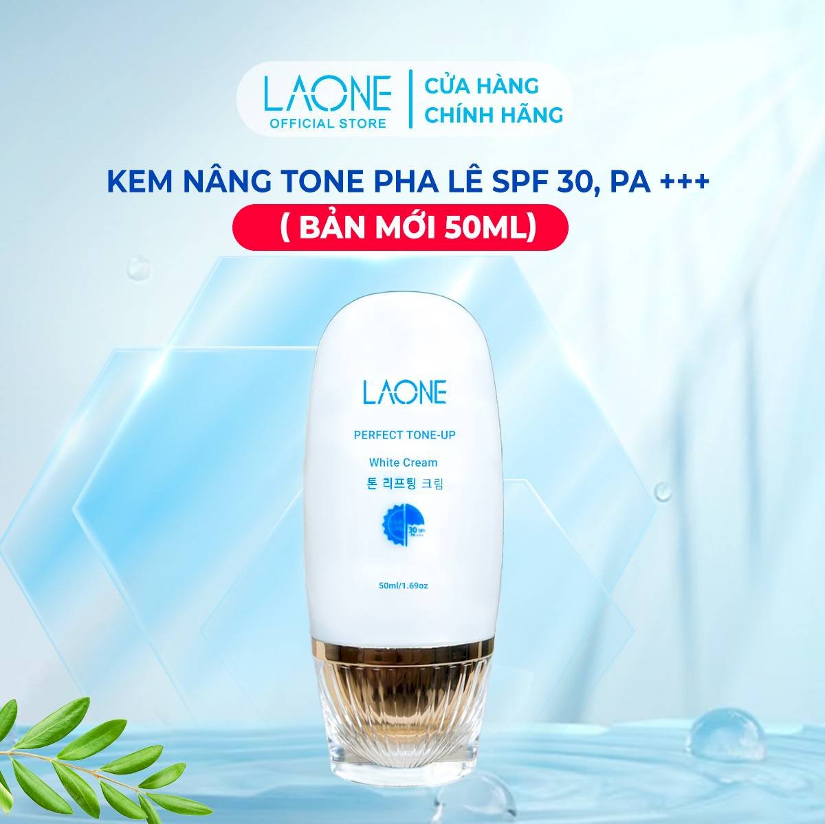 Kem Pha Lê Nâng Tone Perfect Tone‑Up White Cream SPF 30 PA+++ – Laone