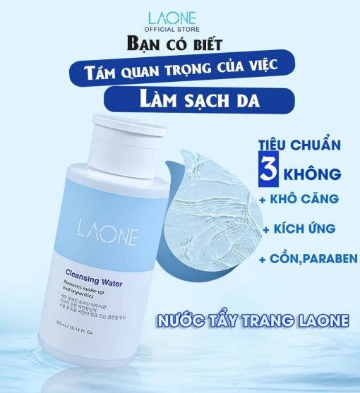 Nước Tẩy Trang Laone Cleansing Water – Dành Cho Da Nhạy Cảm, Cấp Ẩm Dịu Nhẹ