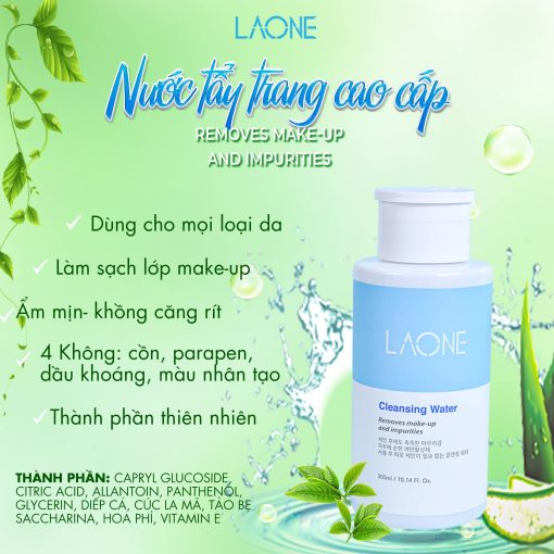 Nước Tẩy Trang Laone Cleansing Water – Dành Cho Da Nhạy Cảm, Cấp Ẩm Dịu Nhẹ