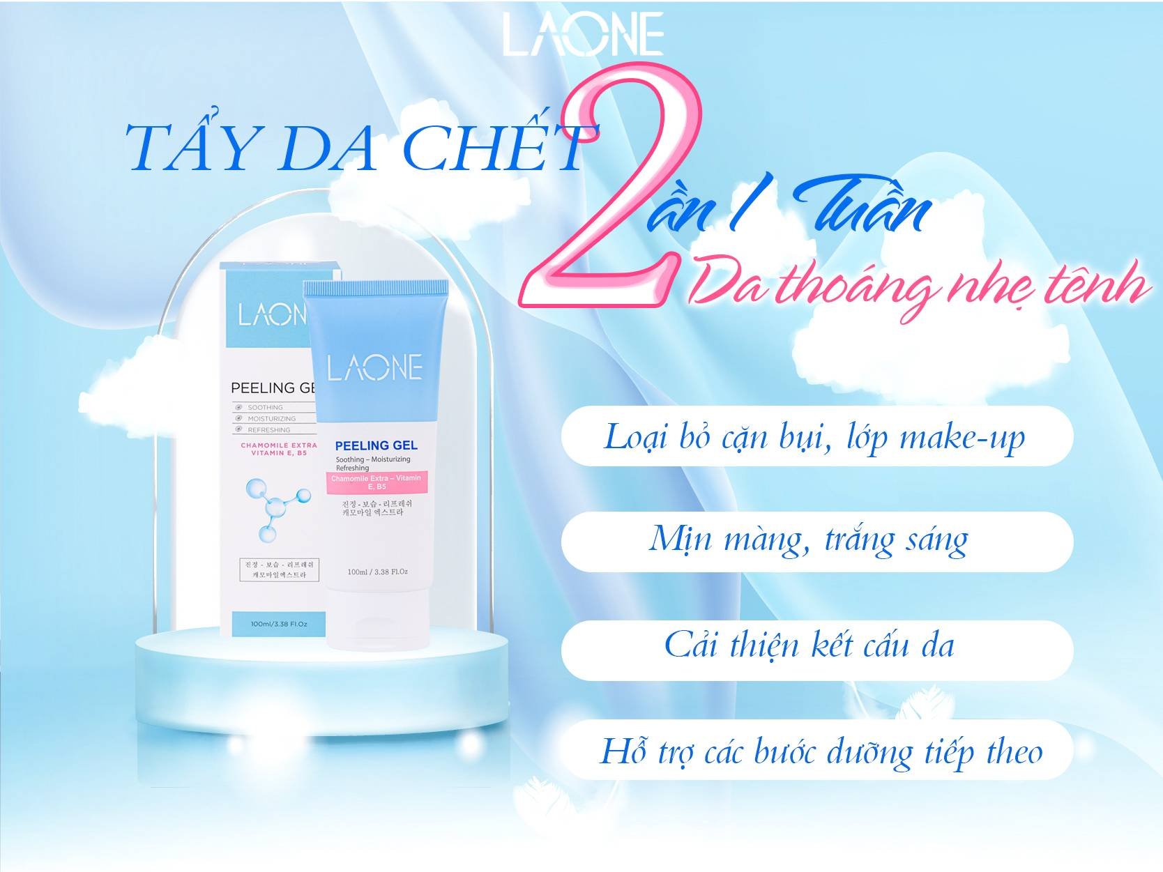Tẩy Da Chết Peeling Gel Laone – Loại Bỏ Tế Bào Chết, Sáng Mịn &#038; Săn Chắc