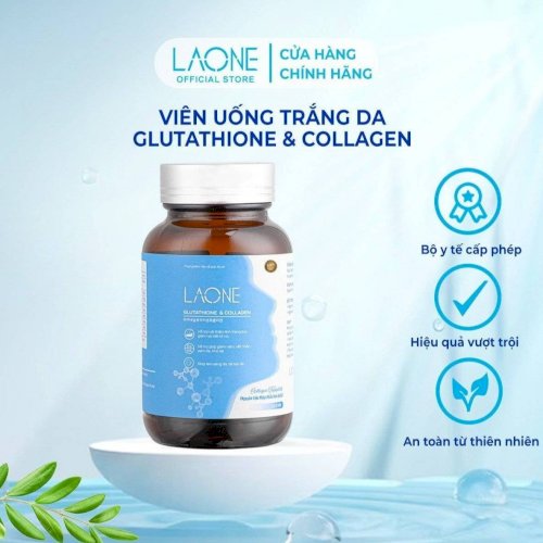 Viên Uống Trắng Da Laone – Glutathione & Collagen – Da Trắng Hồng, Căng Bóng